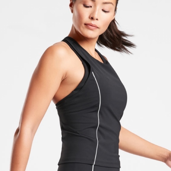 ATHLETA Lightning Tank in Supersonic Black Size Medium Racerback NWT - Picture 2 of 6